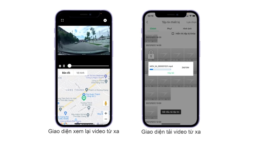 Xem lại và tải video từ xa